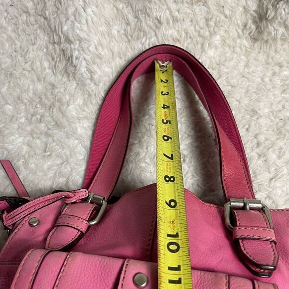 Fossil long live Vintage leather pink medium shoulder bag silver tone hardwares - Picture 8 of 15